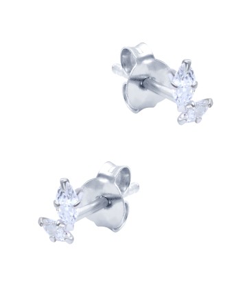 Beautiful CZ Crystal Silver Stud Earring STS-6225